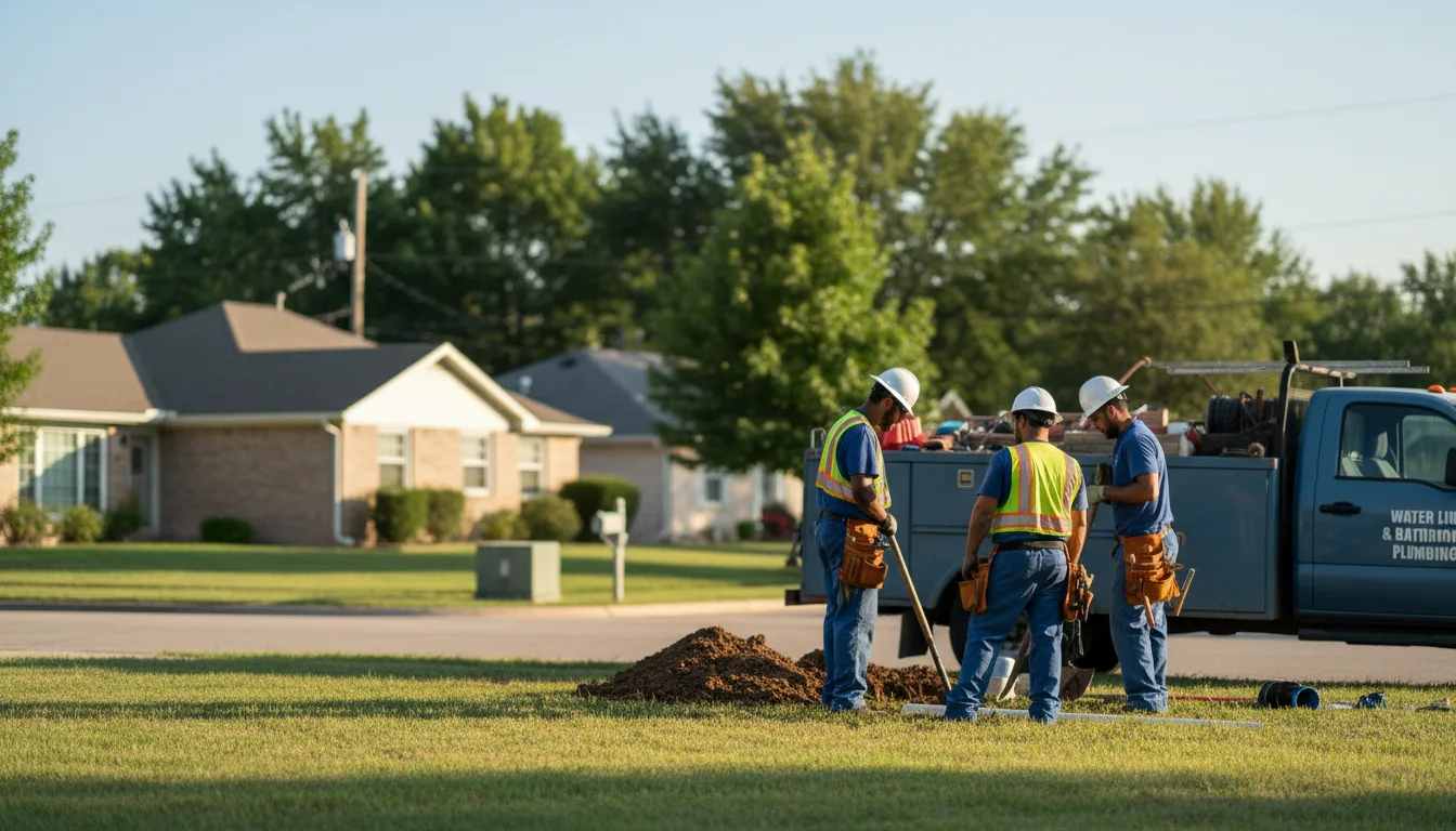 Residential water line and bathroom plumbing service in Milroy, MN
